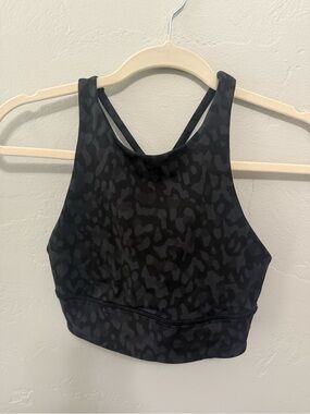 lululemon athletica High-Neck Sports Bra - Black Charcoal Camo